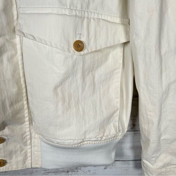 Nautica Rainbreaker Utility Bomber Ivory Men’s Cotton/ Nylon Lined Jacket XL - Picture 5 of 10